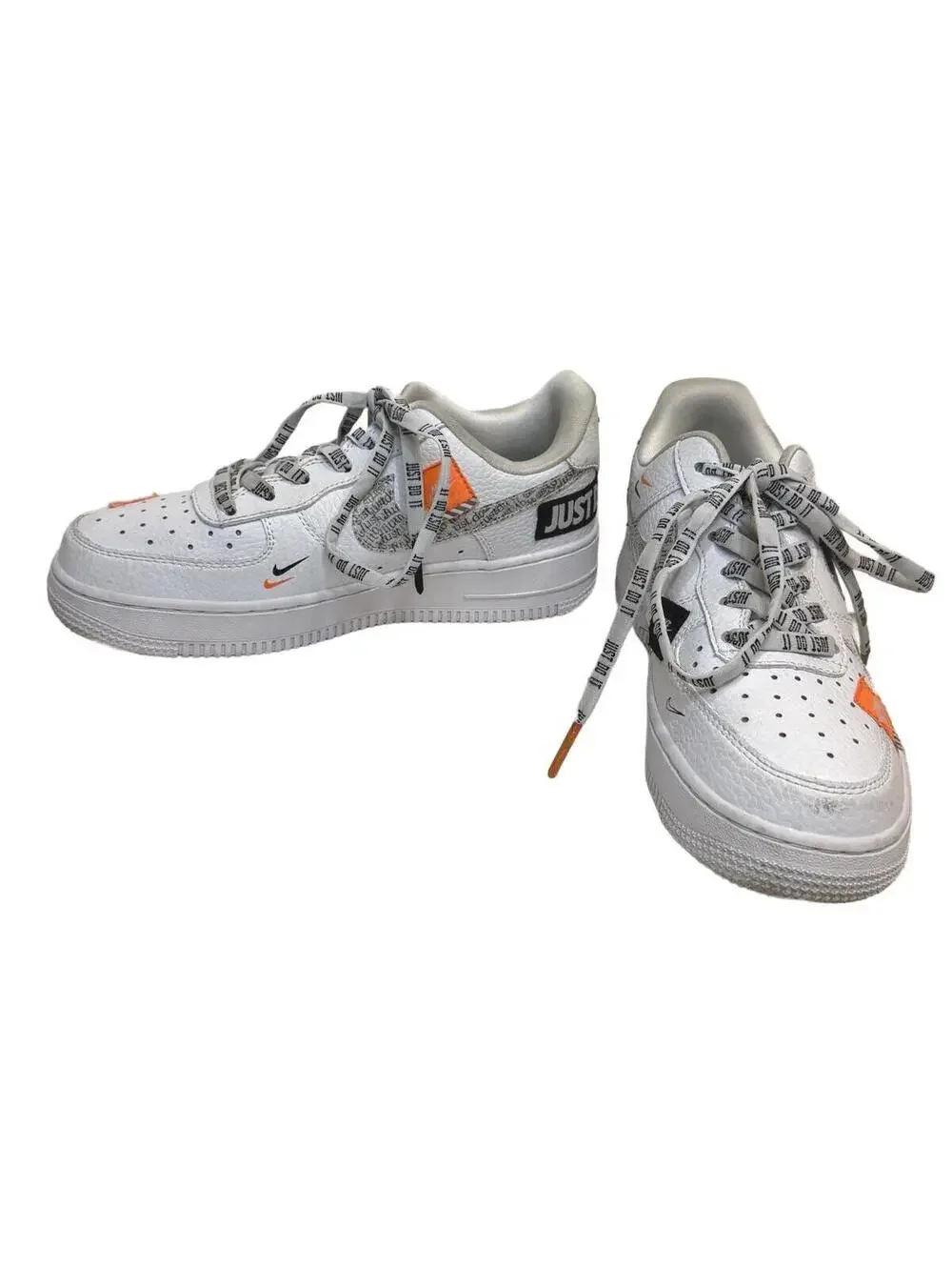 Nike Air Force 1 Low '07 Premium Just Do It White‎ Orange Boys Size 5